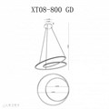 Подвесной светильник iLedex Axis XT08-D800 GD - фото 4400927