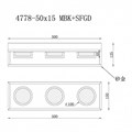 Накладной светильник iLedex Link 4778-50x15 MBK+SGD - фото 4401090