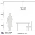Люстра на штанге LUMINA DECO Lorton LDP 1142-6 BK+MD - фото 4412358