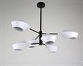 Люстра на штанге LUMINA DECO Romina LDP 6037-6 WT+BK - фото 4412692