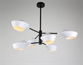 Люстра на штанге LUMINA DECO Romina LDP 6037-6 WT+BK - фото 4412693