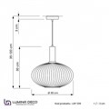 Подвесной светильник LUMINA DECO Floril LDP 1216-1 WT+BK - фото 4412887