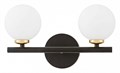 Бра LUMINA DECO Marsiada LDW 6033-2 BK+F.GD - фото 4413149
