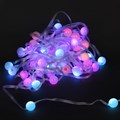 A-966 RGB гирлянда светодиодная SMART 10м, 66LED, насадки &quot;Шарик&quot;, прозрачный шлейф, USB, ПДУ - фото 4446857