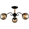 Люстра потолочная Reluce E27 04886-0.3-03 BK+WOOD - фото 4461065
