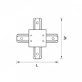Соединитель X-образный для треков Lightstar Barra 501147 - фото 4531358