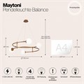 Подвесная люстра Maytoni Balance MOD317PL-04G - фото 4584957