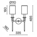 Бра Maytoni Florida MOD148WL-02CH - фото 4586960