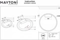 Накладной светильник Maytoni Rim MOD058CL-L65W3K - фото 4588060