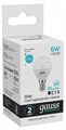 Лампа светодиодная Gauss LED Elementary Globe E14 6Вт 4100K 53126 - фото 4641156