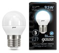 Лампа светодиодная Gauss LED Globe E27 9.5Вт 4100K 105102210 - фото 4641365