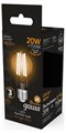 Лампа светодиодная Gauss Filament E27 20Вт 2700K 102902120 - фото 4642067