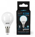 Лампа светодиодная Gauss Шар E14 6.5Вт 6500K 105101307 - фото 4642617 Лампа светодиодная Gauss Шар E14 6.5Вт 6500K 105101307 - фото 4642617