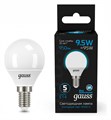 Лампа светодиодная Gauss Шар E14 9.5Вт 6500K 105101310 - фото 4642622 Лампа светодиодная Gauss Шар E14 9.5Вт 6500K 105101310 - фото 4642622