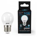 Лампа светодиодная Gauss Шар E27 6.5Вт 6500K 105102307 - фото 4642627 Лампа светодиодная Gauss Шар E27 6.5Вт 6500K 105102307 - фото 4642627