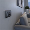 Выключатель двухклавишный с подсветкой без рамки Werkel графит рифленый W1120104 - фото 4644378 Выключатель двухклавишный с подсветкой без рамки Werkel графит рифленый W1120104 - фото 4644378
