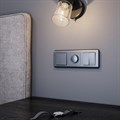 Выключатель проходной двухклавишный без рамки Werkel графит рифленый W1122004 - фото 4644387 Выключатель проходной двухклавишный без рамки Werkel графит рифленый W1122004 - фото 4644387