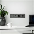 Накладка для розетки с заземлением и 2хUSB Werkel графит рифленый W1179504 - фото 4644709 Накладка для розетки с заземлением и 2хUSB Werkel графит рифленый W1179504 - фото 4644709