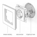 Розетка с заземлением, без рамки Werkel графит рифленый W1171004 - фото 4644755 Розетка с заземлением, без рамки Werkel графит рифленый W1171004 - фото 4644755