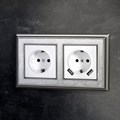 Розетка с заземлением и с шторками и 2хUSB, без рамки Werkel белый W1171501 - фото 4645135