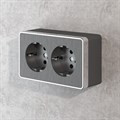 Розетка двойная с заземлением Werkel Gallant 3 W5072104 - фото 4645299