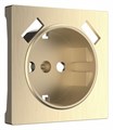 Накладка для розетки с заземлением и 2хUSB Werkel Шампань рифленый W1179510 - фото 4645369