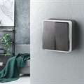 Выключатель двухклавишный Werkel Gallant (графит рифленый) W5020004 Gallant (графит рифленый) - фото 4645778