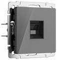 Розетка Ethernet RJ-45 без рамки Werkel Графит акрил W1181044 - фото 4647204