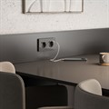 Розетка с заземлением и с шторками и 2хUSB, без рамки Werkel Графит акрил W1171744 - фото 4647230 Розетка с заземлением и с шторками и 2хUSB, без рамки Werkel Графит акрил W1171744 - фото 4647230