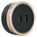 Розетка 2xUSB на треке Arte Milano Am-track-sockets 380066TS LED/USBx2 Gold - фото 4661005