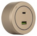 Розетка USB и type C на треке Arte Milano Am-track-sockets-39 399731TS/USB-Type-C Gold - фото 4661291