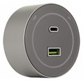 Розетка USB и type C на треке Arte Milano Am-track-sockets-39 399732TS/USB-Type-C Silver - фото 4661307