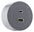 Розетка USB и type C на треке Arte Milano Am-track-sockets-39 399732TS/USB-Type-C Grey - фото 4661315