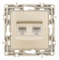 Розетка Ethernet RJ-45 без рамки Arte Milano am-217 217.45-2.shampan - фото 4685158