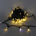 A-504A WW/WT FLASH гирлянда светодиодная, черный провод 10м, 100LED, 24V, морозоустойчивая,влагозащ. - фото 4691808