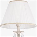 Торшер Eurosvet Amelia 10073/1 белый с золотом/прозрачный хрусталь Strotskis - фото 4750111