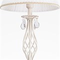 Торшер Eurosvet Amelia 10073/1 белый с золотом/прозрачный хрусталь Strotskis - фото 4750112