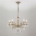 Подвесная люстра Eurosvet Elisha 3281/5 античная бронза/прозрачный хрусталь Strotskis - фото 4750428