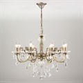 Подвесная люстра Eurosvet Elisha 3281/8 античная бронза/прозрачный хрусталь Strotskis - фото 4750440