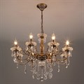 Подвесная люстра Eurosvet Elisha 3281/8 античная бронза/прозрачный хрусталь Strotskis - фото 4750441
