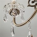Подвесная люстра Eurosvet Elisha 3281/8 античная бронза/прозрачный хрусталь Strotskis - фото 4750446