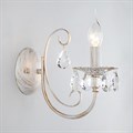 Бра Eurosvet Alda 3305/1 белый с золотом/прозрачный хрусталь Strotskis - фото 4750454