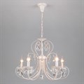 Подвесная люстра Eurosvet Alda 3305/5 белый с золотом/прозрачный хрусталь Strotskis - фото 4750467
