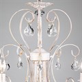 Подвесная люстра Eurosvet Alda 3305/5 белый с золотом/прозрачный хрусталь Strotskis - фото 4750472