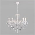 Подвесная люстра Eurosvet Veletta 10108/5 белый/прозрачный хрусталь Strotskis - фото 4750545