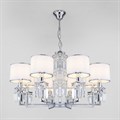 Подвесная люстра Eurosvet Zaffiro 10099/8 хром/прозрачный хрусталь Strotskis (новый абажур) - фото 4752265