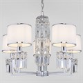 Подвесная люстра Eurosvet Zaffiro 10099/5 хром/прозрачный хрусталь Strotskis (новый абажур) - фото 4752413