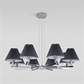 Подвесная люстра Eurosvet Peony 60136/8 хром/графит - фото 4752795