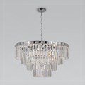 Подвесная люстра Eurosvet Elegante 10130/10 хром/прозрачный хрусталь Strotskis - фото 4753135
