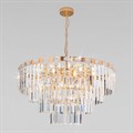 Подвесная люстра Eurosvet Elegante 10130/10 золото/прозрачный хрусталь Strotskis - фото 4753143